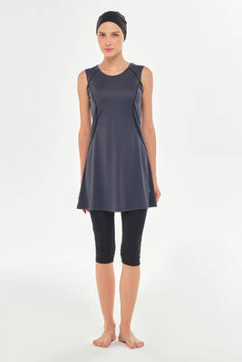 Rozamay - Sıfır Kol Yarı Kapalı Mayo 3610 Antrasit (1) Rozamay - Sıfır Kol Yarı Kapalı Mayo 3610 Antrasit (1)