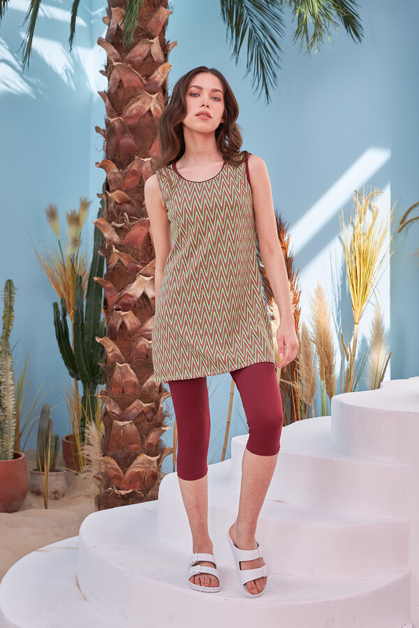 Sıfır Kol Yarı Kapalı Mayo 720-122 - Thumbnail