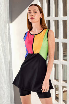 Adasea - Sıfır Kol Yarı Kapalı Mayo Blaır 1616 Siyah Adasea - Sıfır Kol Yarı Kapalı Mayo Blaır 1616 Siyah