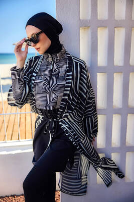 Remsa - Single Kaftan Kimono Pareo with Print (1)