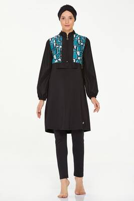 Maresiva - Siyah Tam Kapalı Tesettür Mayo Martina 8260 (1) Maresiva - Siyah Tam Kapalı Tesettür Mayo Martina 8260 (1)