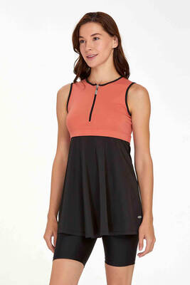 Adasea - Sleeveless Half-Covered Swimsuit Arlet 3927 Cinnamon