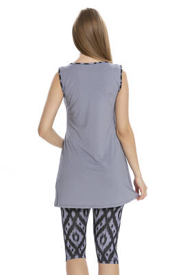 Armes - Sleeveless Leggings Half-Covered Swimsuit 3151-13 Lilac (1)