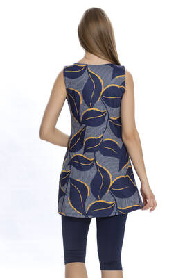 Armes - Sleeveless Leggings Modest Swimsuit 152-504 Navy Blue (1) Armes - Sleeveless Leggings Modest Swimsuit 152-504 Navy Blue (1)