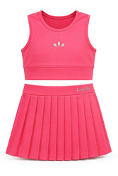 Haliç Mayo - Sleeveless Skirted Shorts Swimsuit for Girls 26601 Pink