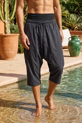 Remsa - Sloper Style Capri Swim Trunks in Anthracite