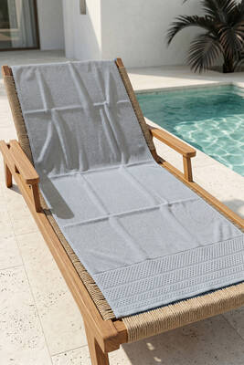 Remsa - Soft Grey Cotton Beach Pool Bath Towel 70x140 cm