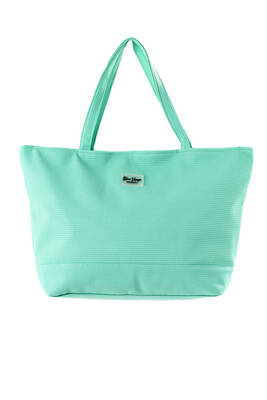 Remsa - Soft Textured Leather Look Beach Tote Bag 5555 Mint