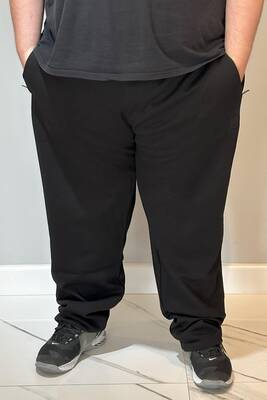 Remsa - Special Production Large Size Extra Large Cotton Textured Men's Sweatpants 24723 Black Remsa - Special Production Large Size Extra Large Cotton Textured Men's Sweatpants 24723 Black