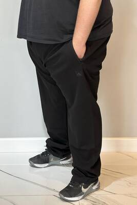 Remsa - Special Production Large Size Extra Large Cotton Textured Men's Sweatpants 24723 Black (1) Remsa - Special Production Large Size Extra Large Cotton Textured Men's Sweatpants 24723 Black (1)