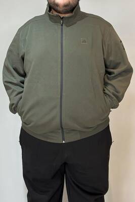 Remsa - Special Production Large Size Extra Large Cotton Textured Men's Tracksuit Top 24723 Khaki Remsa - Special Production Large Size Extra Large Cotton Textured Men's Tracksuit Top 24723 Khaki