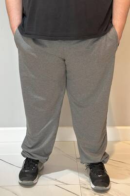 Remsa - Special Production Plus Size Flat Waist Elastic 3 Pocket Extra Large Men's Sweatpants 24700 Anthracite