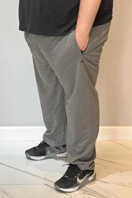 Remsa - Special Production Plus Size Flat Waist Elastic 3 Pocket Extra Large Men's Sweatpants 24700 Anthracite (1)