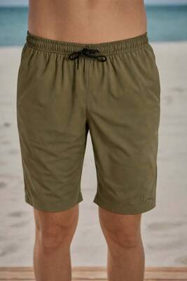 Remsa Mayo - Spor Likra Diz Üstü Kısa Erkek Deniz Havuz Şortu Mayo RKS-011 Haki Yeşil (1)