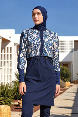 Adasea - Spor Likra Tam Kapalı Tesettür Mayo 1213 Koyu Lacivert Adasea - Spor Likra Tam Kapalı Tesettür Mayo 1213 Koyu Lacivert