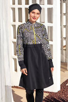 Adasea - Spor Likra Tam Kapalı Tesettür Mayo Jules 1407 Siyah Adasea - Spor Likra Tam Kapalı Tesettür Mayo Jules 1407 Siyah