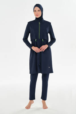 Rozamay - Spor Model Tam Kapalı Tesettür Mayo 3314 Koyu Lacivert (1)