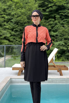 Adasea - Sports Lycra Full Coverage Modest Swimsuit Nerea 4573 Black (1) Adasea - Sports Lycra Full Coverage Modest Swimsuit Nerea 4573 Black (1)