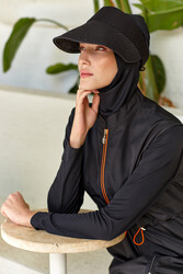 Rozamay - Sporty Full-Cover Swimwear Set Black