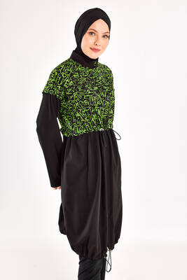 Adasea - Sporty Full Coverage Modest Swimsuit Selina 1217 Black (1) Adasea - Sporty Full Coverage Modest Swimsuit Selina 1217 Black (1)