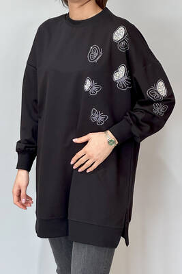Remsa - Stone Butterfly Detail Tunic 10622 Black