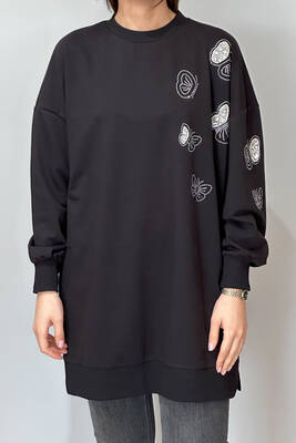 Remsa - Stone Butterfly Detail Tunic 10622 Black (1)