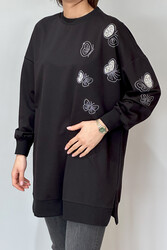 Remsa - Stone Butterfly Detail Tunic 10622 Black