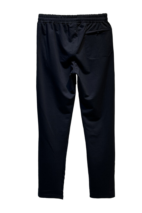 Straight-Leg Waistbanded 3 Pocket Men's Sweatpants Navy - Thumbnail