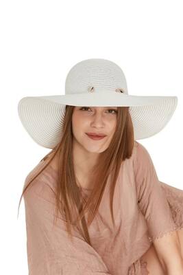 Remsa - Remsa Mayo Straw Hat With Seashells White (1)