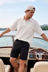 Remsa - Stretch Athletic Swim Shorts RKS-011 Black