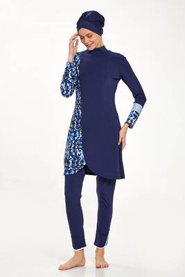 Adasea - Stretch Full Cover Hijab Swimsuit Annie 4526 Dark Navy (1) Adasea - Stretch Full Cover Hijab Swimsuit Annie 4526 Dark Navy (1)