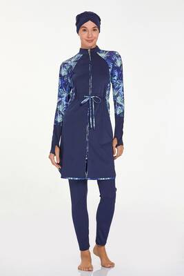 Adasea - Stretch Fully Covered Swimwear Gresia 4540 Dark Navy (1) Adasea - Stretch Fully Covered Swimwear Gresia 4540 Dark Navy (1)