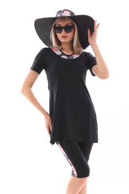 Remsa - Stretchy Half-Covered Swimsuit 2416 Amber Pink Remsa - Stretchy Half-Covered Swimsuit 2416 Amber Pink