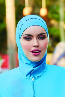 Remsa - Remsa Mayo Swimming Scarf RBE-01 Blue Remsa - Remsa Mayo Swimming Scarf RBE-01 Blue