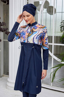 Maresiva - Tam Kapalı Tesettür Mayo 2401 Koyu Lacivert Maresiva - Tam Kapalı Tesettür Mayo 2401 Koyu Lacivert