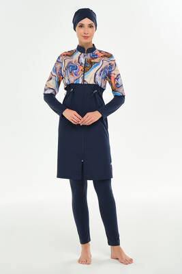 Maresiva - Tam Kapalı Tesettür Mayo 2401 Koyu Lacivert (1) Maresiva - Tam Kapalı Tesettür Mayo 2401 Koyu Lacivert (1)