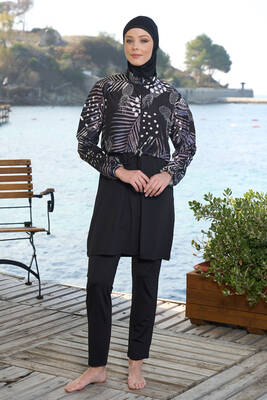 Estiva - Tam Kapalı Tesettür Mayo 25971 Siyah (1) Estiva - Tam Kapalı Tesettür Mayo 25971 Siyah (1)