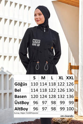 Tam Kapalı Tesettür Mayo Ever 1402 Siyah · 5