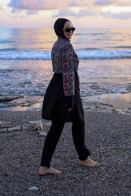Tam Kapalı Tesettür Mayo Hale Kilim · 13