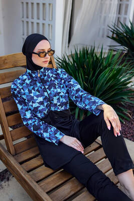 Remsa - Tam Kapalı Tesettür Mayo Siyah R5100 Su Remsa - Tam Kapalı Tesettür Mayo Siyah R5100 Su