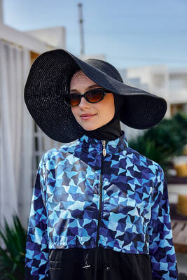 Remsa - Tam Kapalı Tesettür Mayo Siyah R5100 Su (1) Remsa - Tam Kapalı Tesettür Mayo Siyah R5100 Su (1)