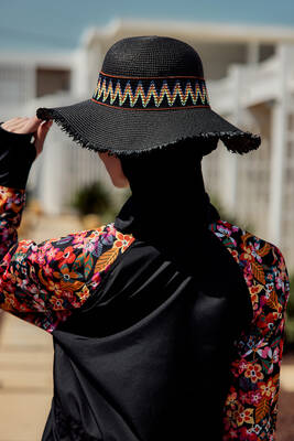 Remsa - Tassel Trimmed Zigzag Strip Straw Hat RS (1)