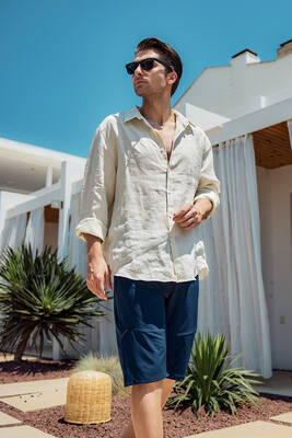 Remsa - Ters Fermuar Erkek Şort Mayo RKS-08 Laci Remsa - Ters Fermuar Erkek Şort Mayo RKS-08 Laci