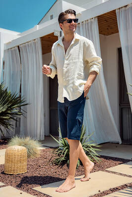 Remsa - Ters Fermuar Erkek Şort Mayo RKS-08 Laci (1) Remsa - Ters Fermuar Erkek Şort Mayo RKS-08 Laci (1)