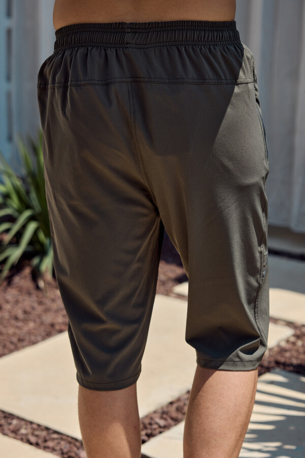 Ters Zipper Shorts Swimwear RKS-08 Khaki - Thumbnail