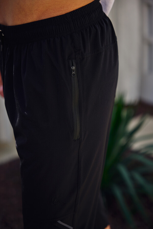 Ters Zipper Swim Shorts RKS-08 Black - Thumbnail