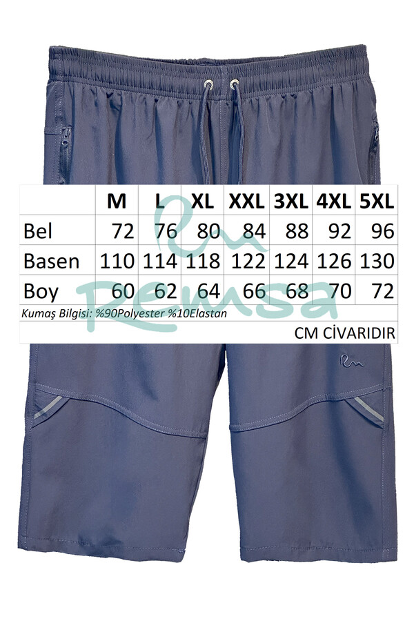 Ters Zippered Men's Swim Shorts RKS-08 Laci - Thumbnail