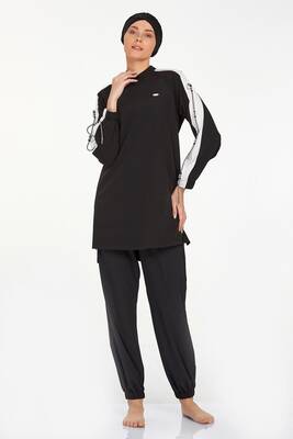 Adasea - The Sporty Lycra Full Coverage Modest Swimsuit Sophie 4580 Black (1) Adasea - The Sporty Lycra Full Coverage Modest Swimsuit Sophie 4580 Black (1)