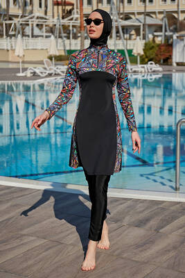 Remsa - The Zippered Lycra Full-Covered Burkini R123 Alina (1) Remsa - The Zippered Lycra Full-Covered Burkini R123 Alina (1)