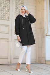 Lale Butik - Thin Jacket Coat 44030 Black